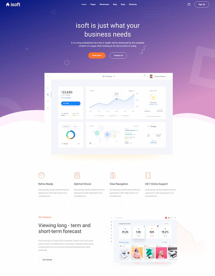 SAAS theme Isoft Theme