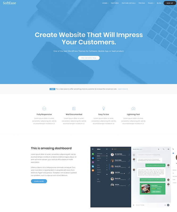 SoftEase SaaS Theme SoftEase