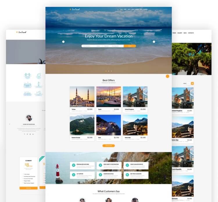 Sun Travel Sun Travel HTML Template