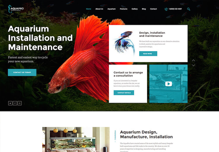 AquaPro WordPress Theme