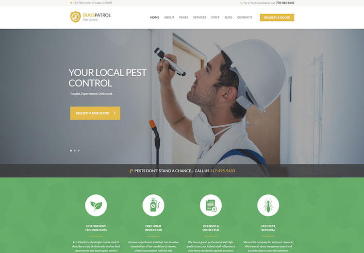 Pest Control Services WordPress Theme