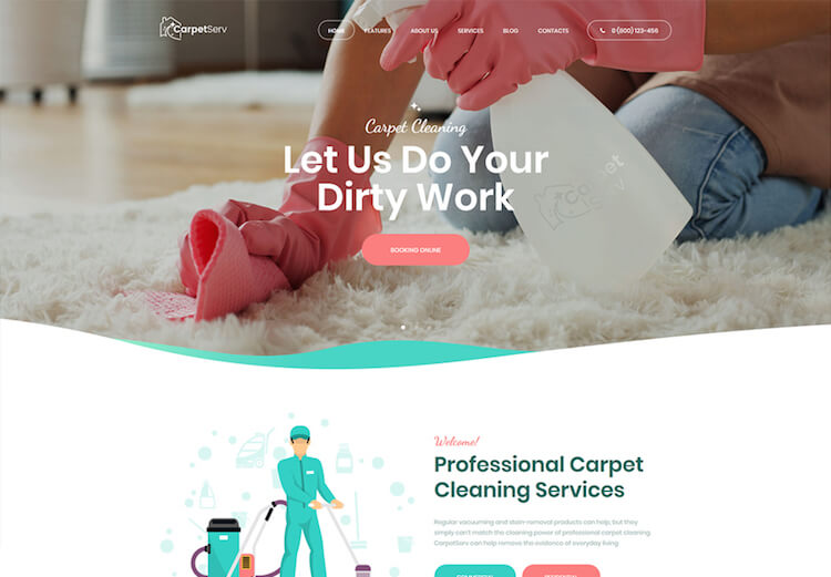 Cleaning Company  Services WordPress Theme