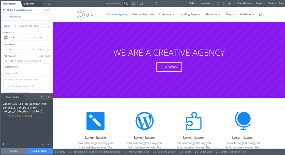 CSS Editor Complex CSS Properties