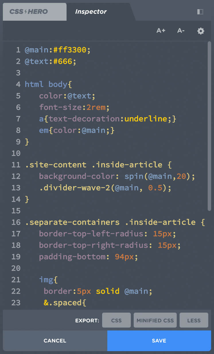 CSS Editor CSS Editor