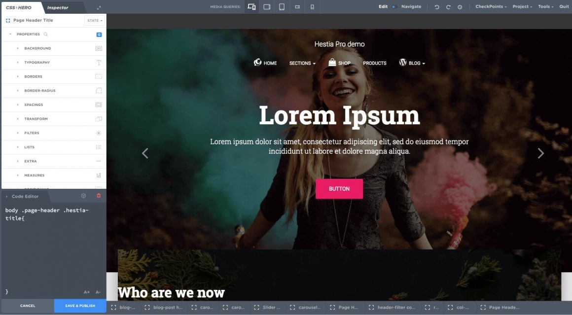 CSS Hero User Interface User Interface