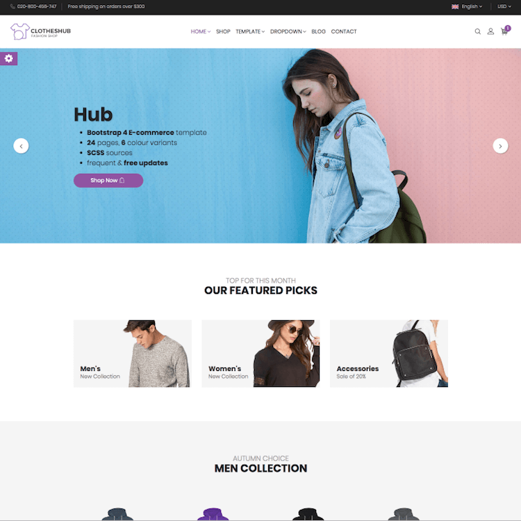 Hub eCommerce-sjabloon