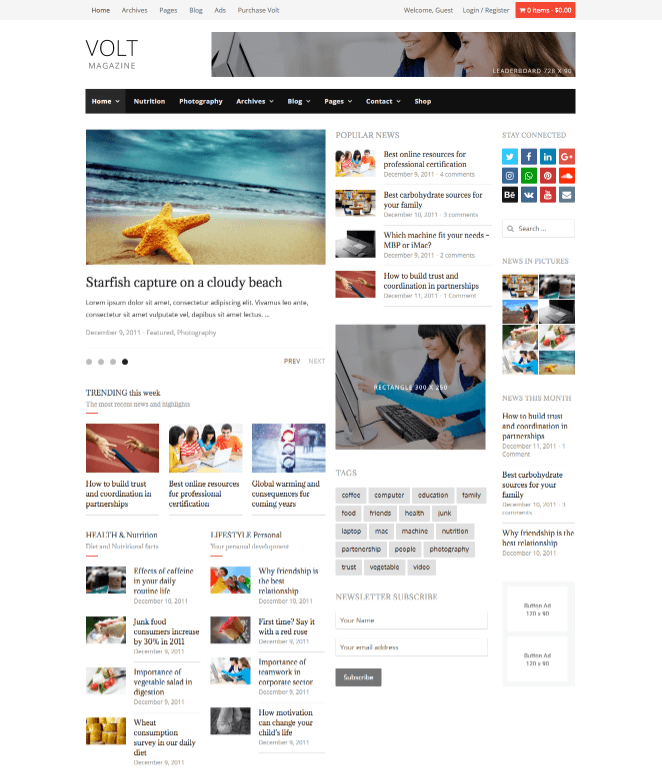 Volt WordPress Theme