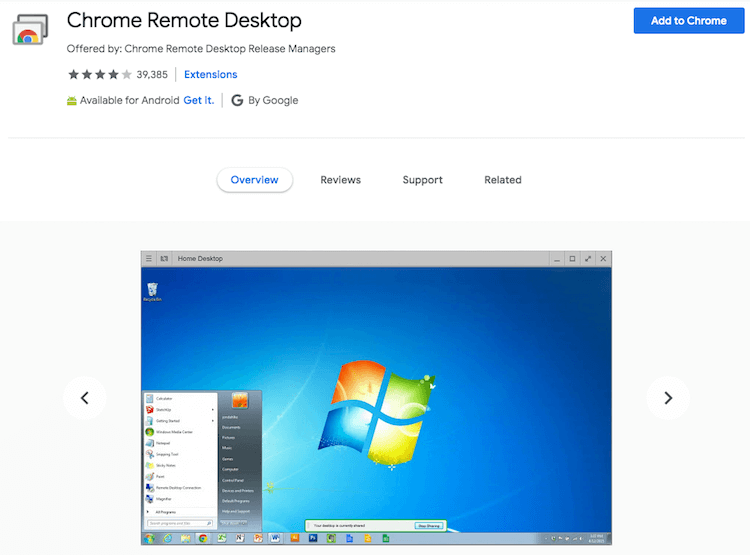 Chrome Remote Desktop