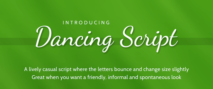 Dancing Script Font Dancing Script Font