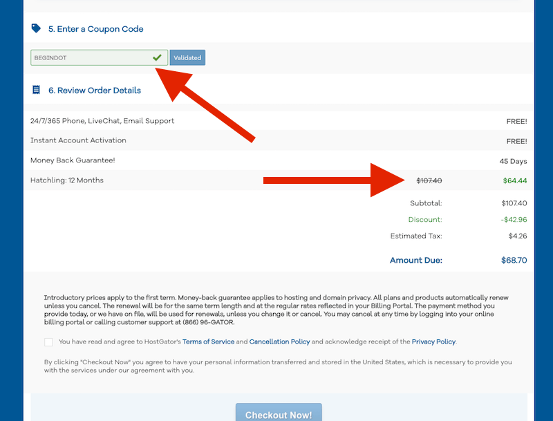 HostGator Discount Coupon Code