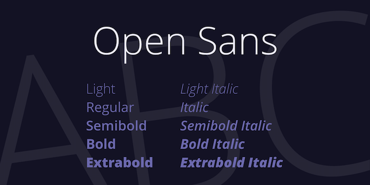 Open Sans Open Sans