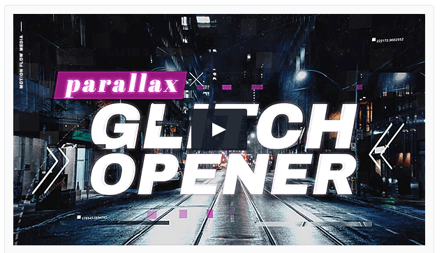 Parallax Glitch Opener After Effects