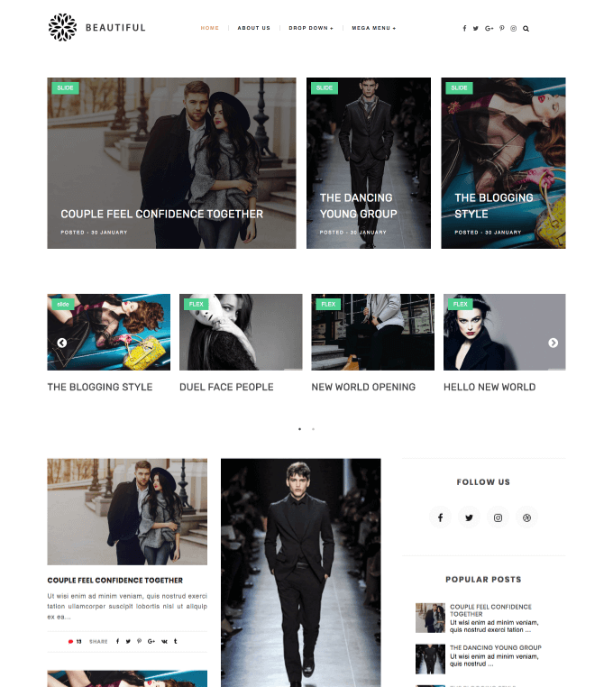 Beautiful Blogger Template