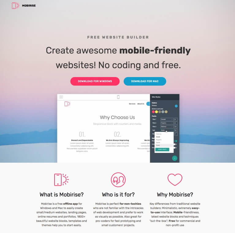 Mobirise Website Builder