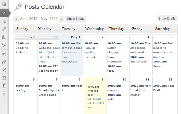 Editorial Calendar Editorial Calendar