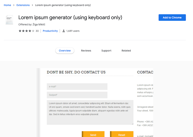 Lorem Ipsum Generator