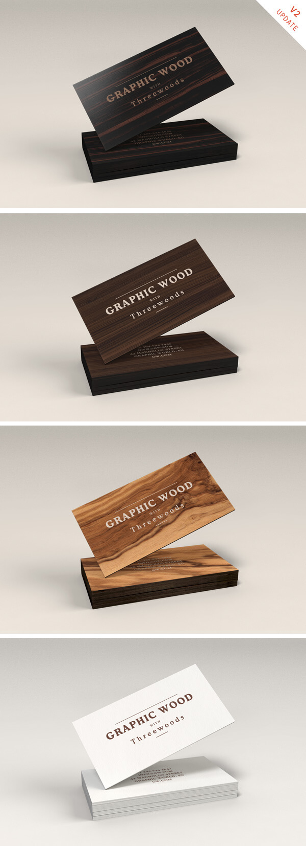 Wooden Business Card MockUps