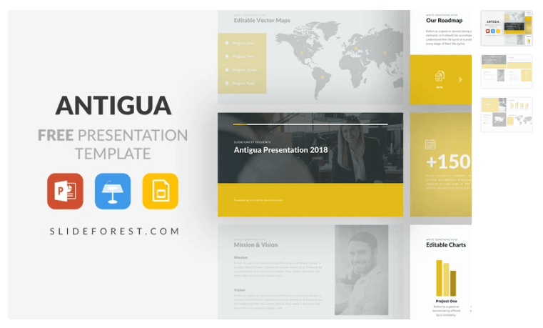 Antigua Free Presentation Template Antigua Free Presentation Template
