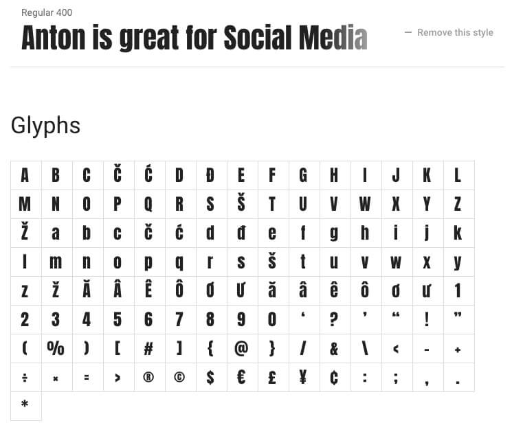 Anton Font Anton Font