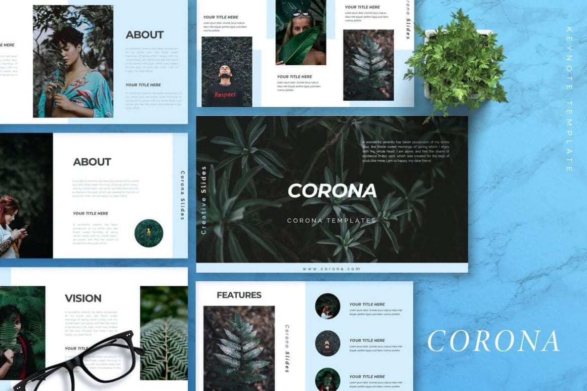 CORONA Creative Keynote Template Corona