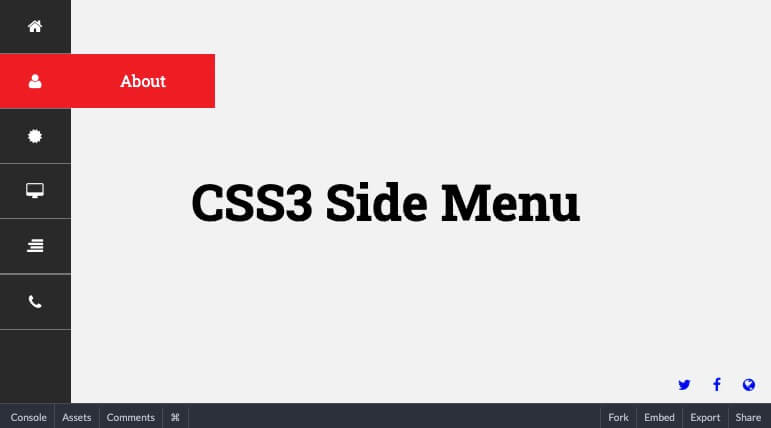 CSS3 Side Menu