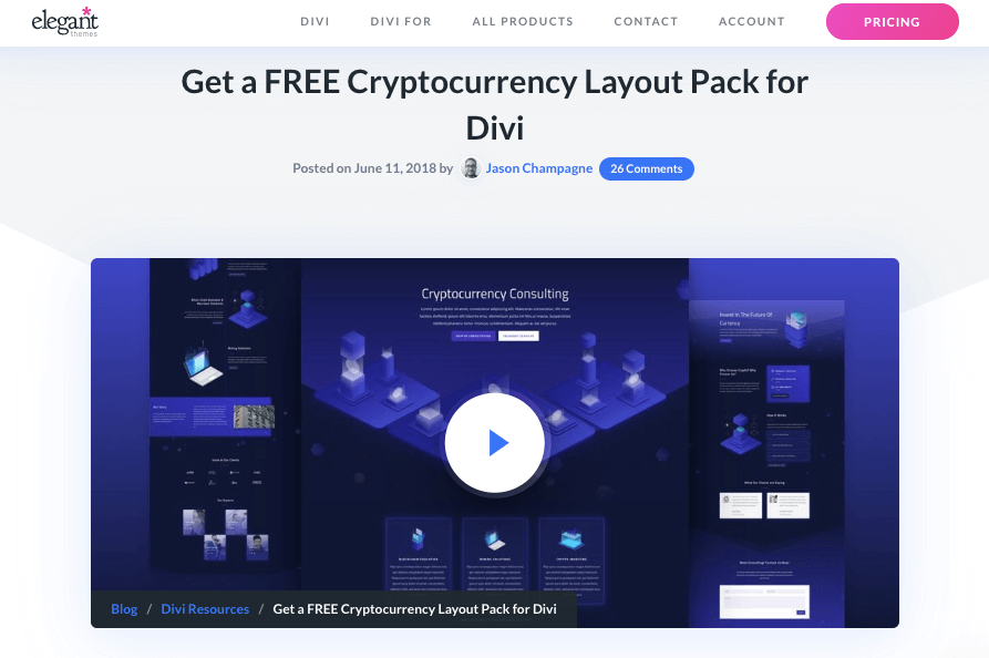 Divi Theme for Crypto