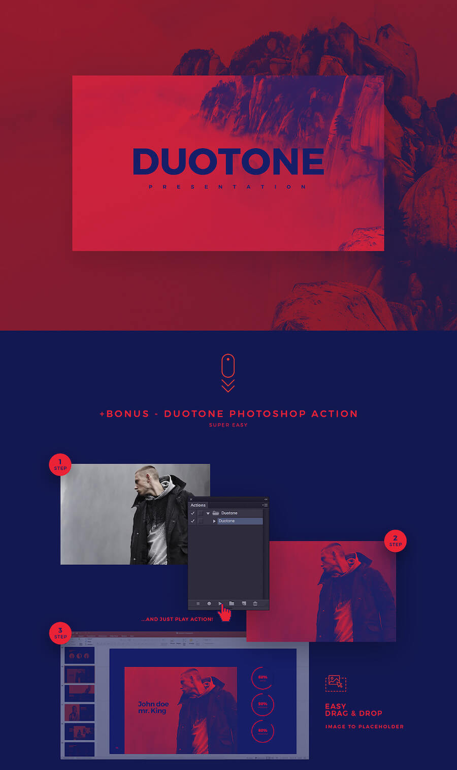 Duotone Keynote Template