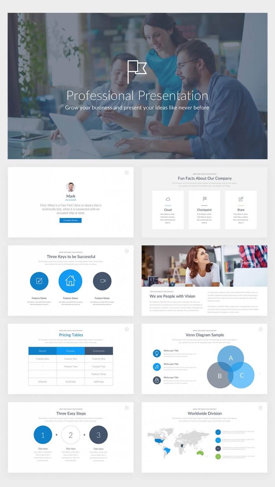 Free Professional Pitch Deck Keynote Template