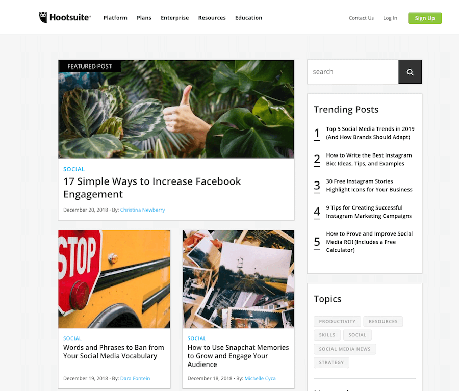 Hootsuite Social Blog