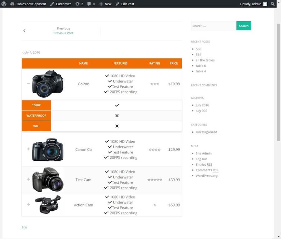 JTRT Responsive Tables