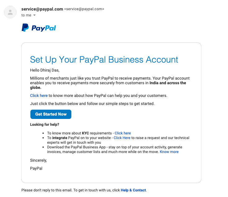 PayPal Confirmation PayPal Confirmation