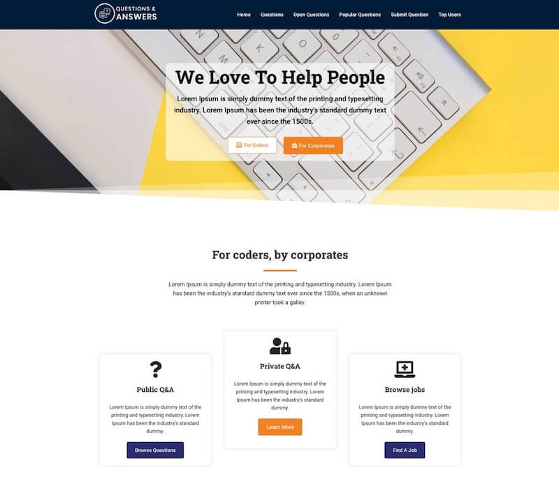 Question-Answer-WordPress-Theme