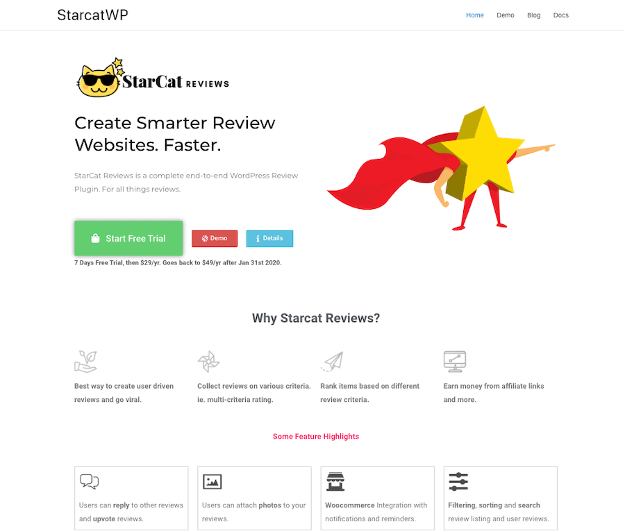 StarCat Reviews Plugin