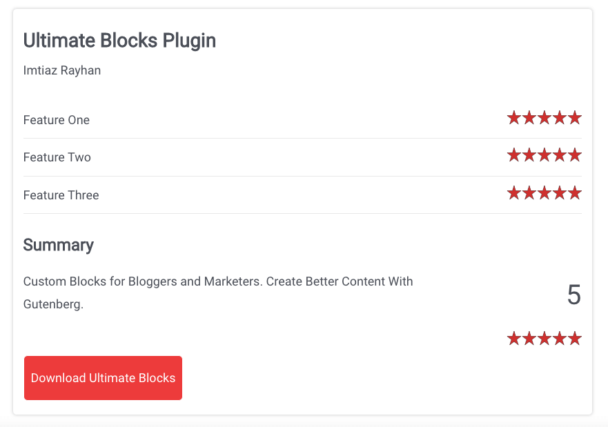 Ultimate Blocks Star Rating Ultimate Blocks Star Rating