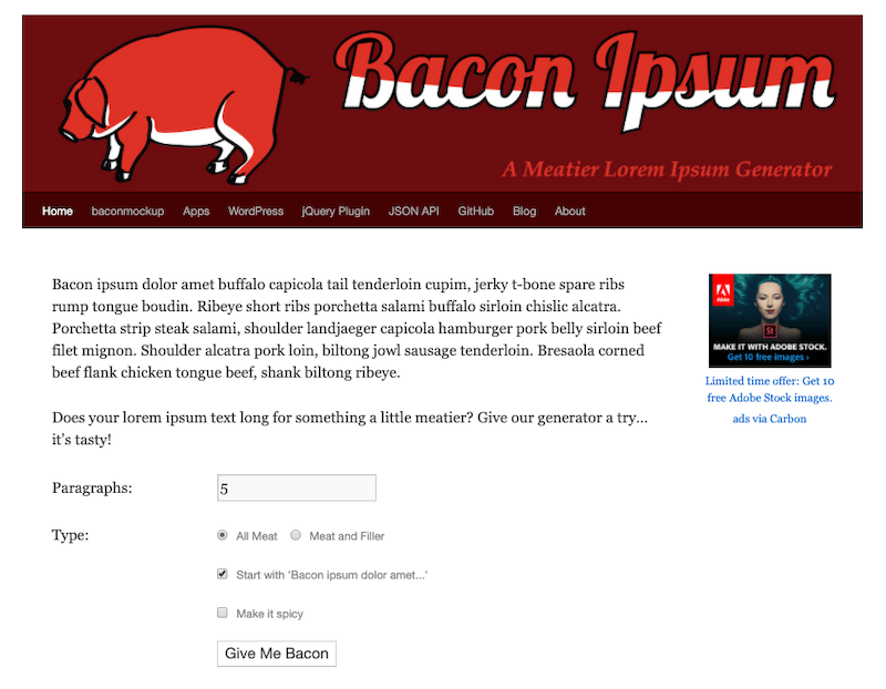 Bacon ipsum