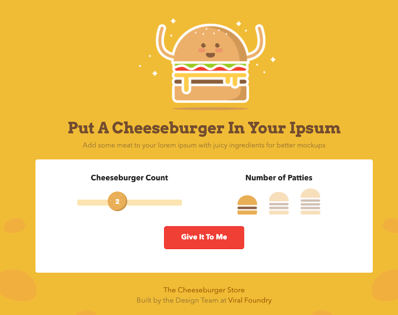 Cheeseburger Ipsum