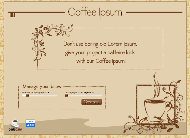 Coffee ipsum