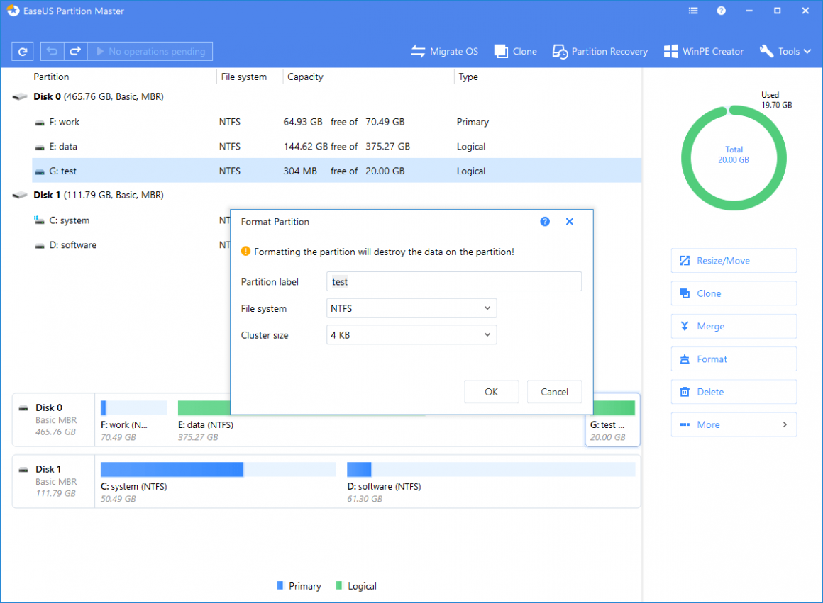 Manage Partitions