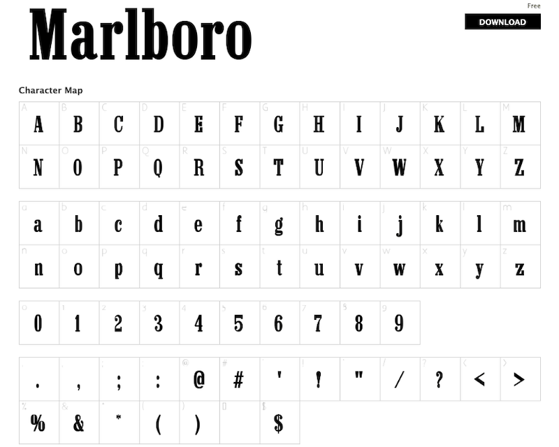 Marlboro Font