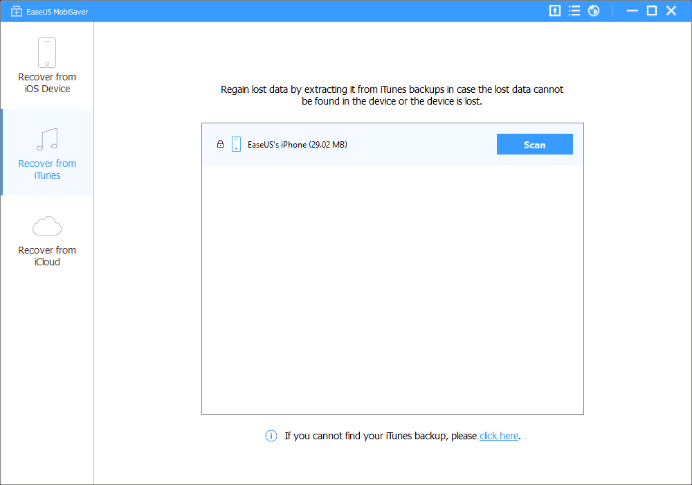 Recover from iTunes Recover from iTunes