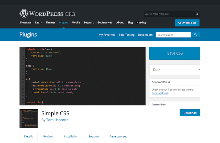 Simple CSS Plugin