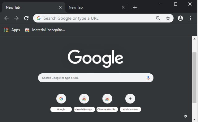 Material Incognito Dark Theme