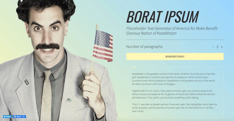 Borat Ipsum