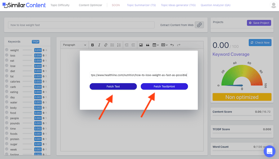 Content Optimizer Tool