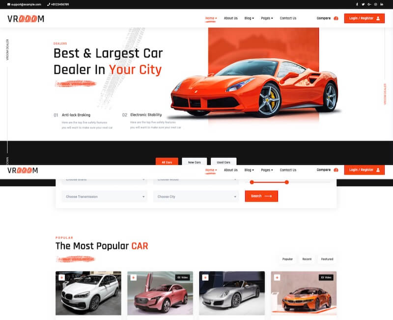 Vrooom theme Vrooom theme