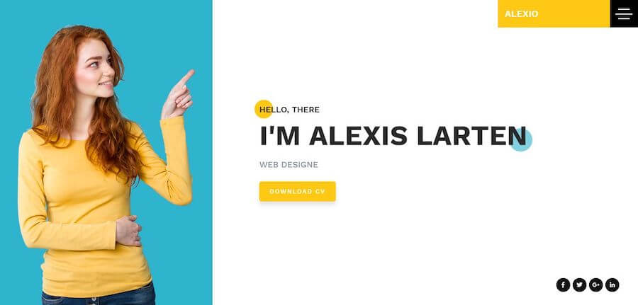 Alexio – Bootstrap 4 Personal Portfolio