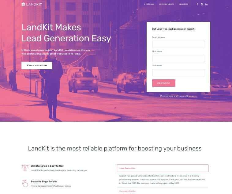 Landkit Landing Page Theme