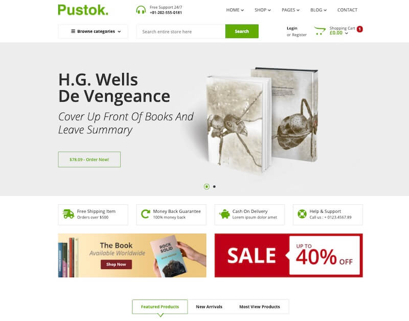 Pustok Book Store Template