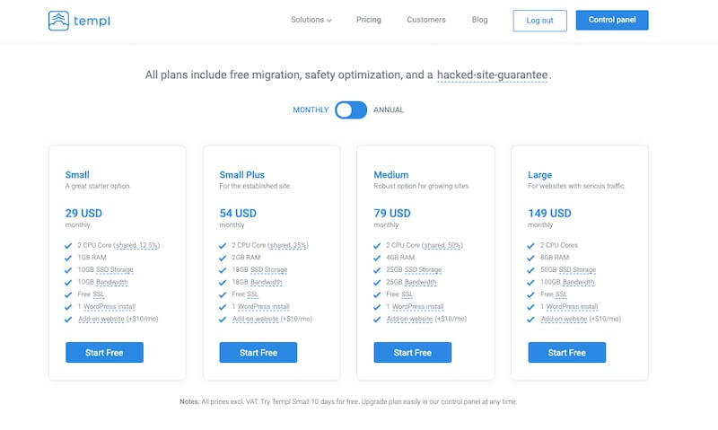 Templ Hosting Plan Templ Hosting Plan