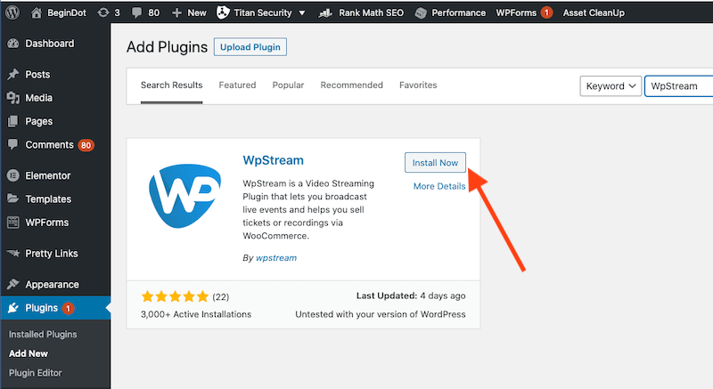 WpStream Plugin